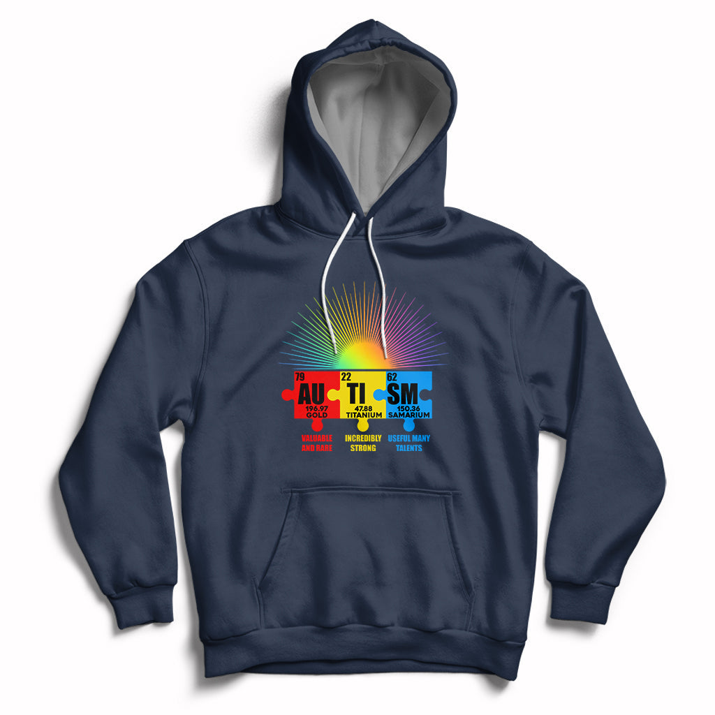 Autism Awareness Puzzle Chemical Element Autistic Support Hoodie - Wonder Print Shop