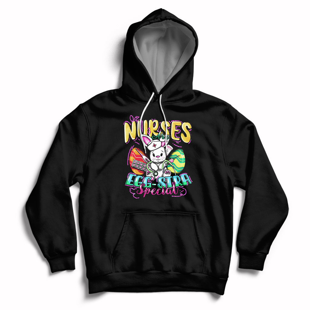 Nurses Are Egg-stra Special Easter Bunny Nursing Extra Pun Hoodie - Wonder Print Shop