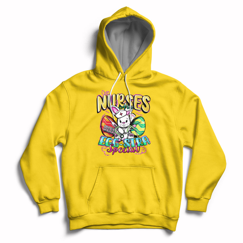 Nurses Are Egg-stra Special Easter Bunny Nursing Extra Pun Hoodie - Wonder Print Shop