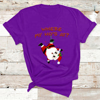 Funny Christmas Santa Claus Where My Ho's At T Shirt - Wonder Print Shop