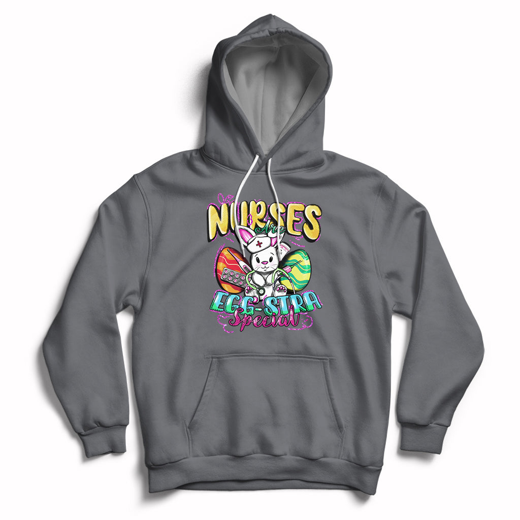 Nurses Are Egg-stra Special Easter Bunny Nursing Extra Pun Hoodie - Wonder Print Shop