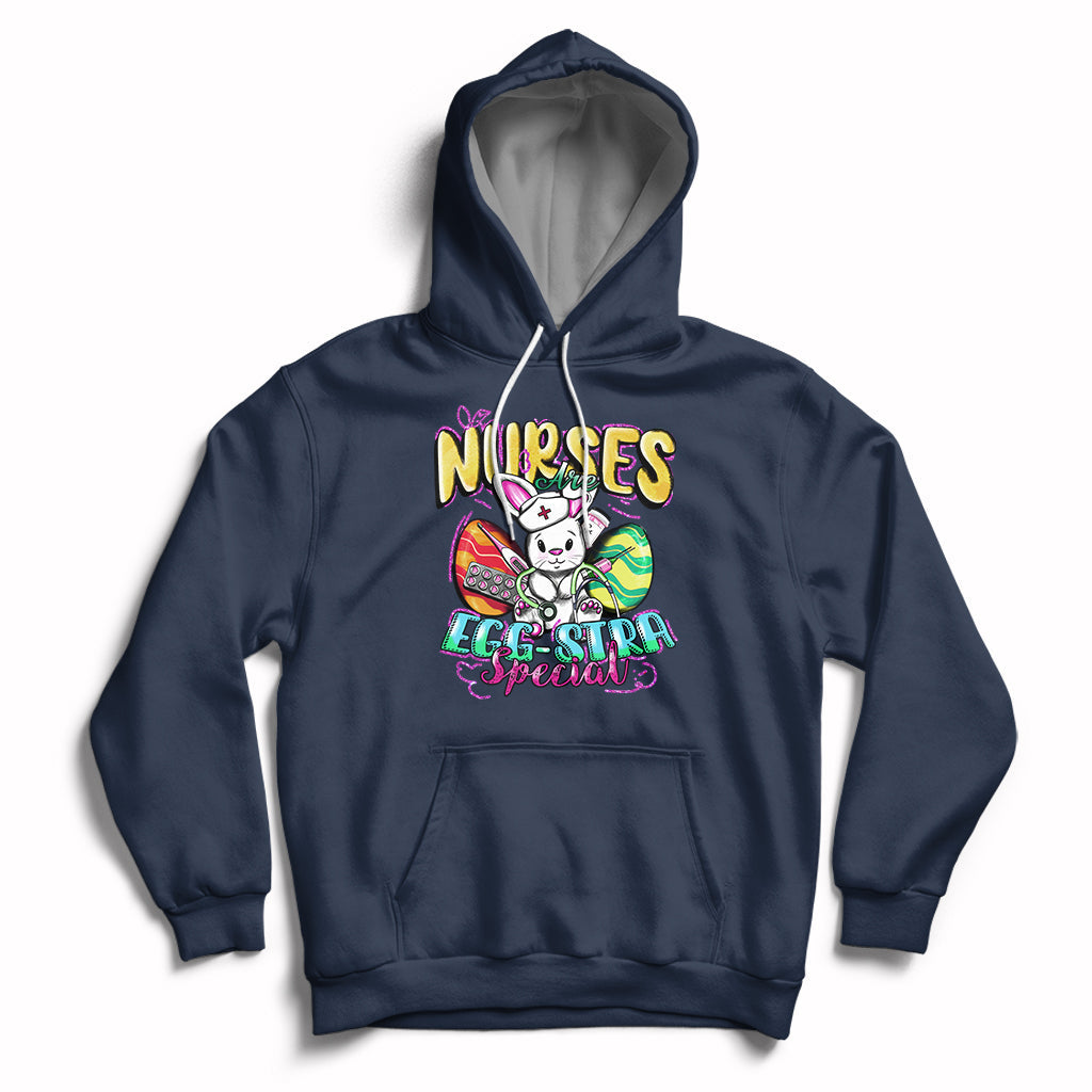 Nurses Are Egg-stra Special Easter Bunny Nursing Extra Pun Hoodie - Wonder Print Shop