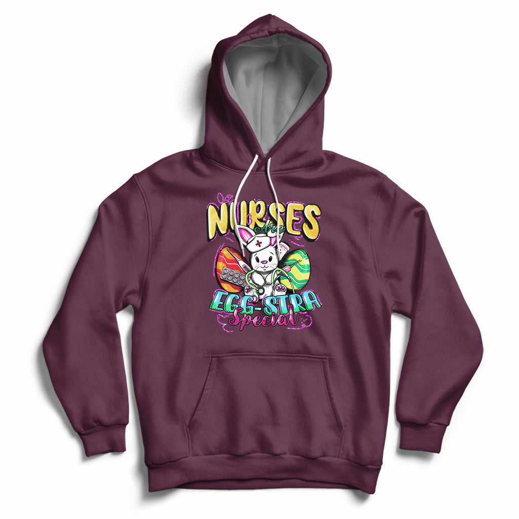 Nurses Are Egg-stra Special Easter Bunny Nursing Extra Pun Hoodie - Wonder Print Shop