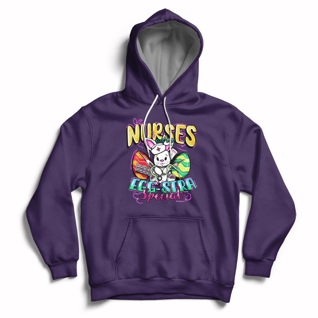 Nurses Are Egg-stra Special Easter Bunny Nursing Extra Pun Hoodie - Wonder Print Shop