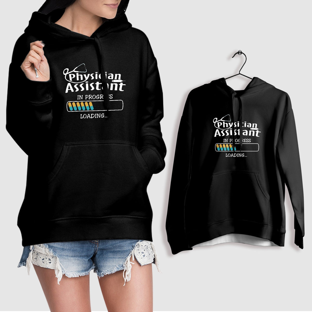 Physician Assistant In Progress Loading..., Physician Hoodie - Wonder Print Shop