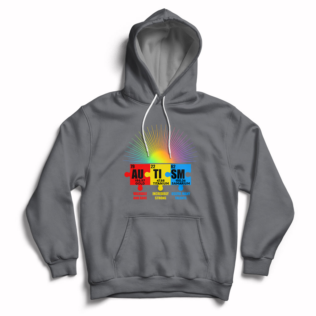 Autism Awareness Puzzle Chemical Element Autistic Support Hoodie - Wonder Print Shop