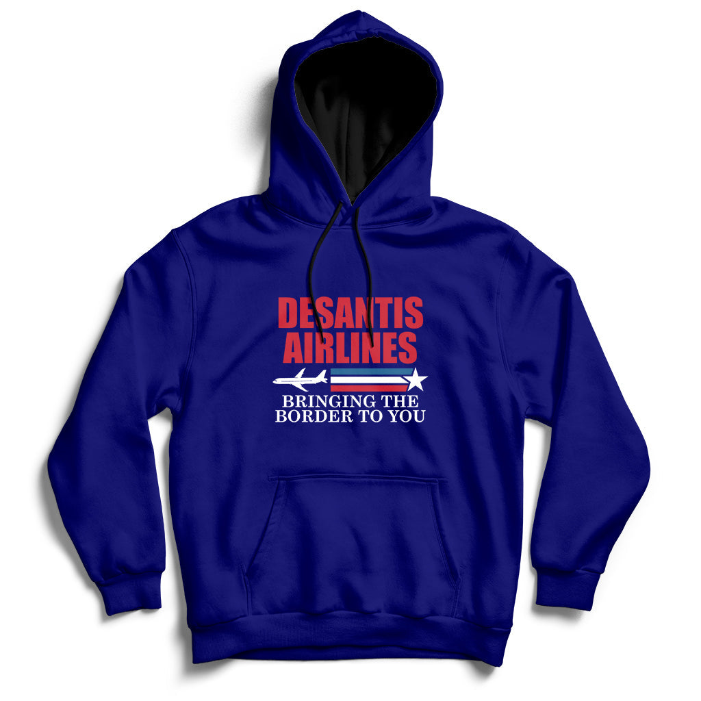 Political Ron Desantis Airlines Bringing The Border To You Hoodie - Wonder Print Shop