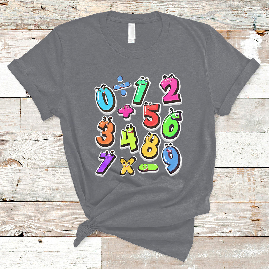 Numbers Math Calculation Symbols Number Day Math Day Numbers Costume Let's Have Fun With The Numbers T-Shirt - Wonder Print Shop