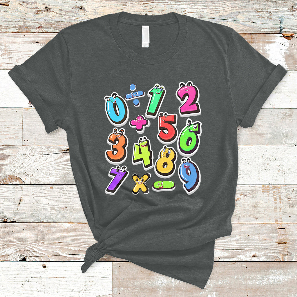 Numbers Math Calculation Symbols Number Day Math Day Numbers Costume Let's Have Fun With The Numbers T-Shirt - Wonder Print Shop
