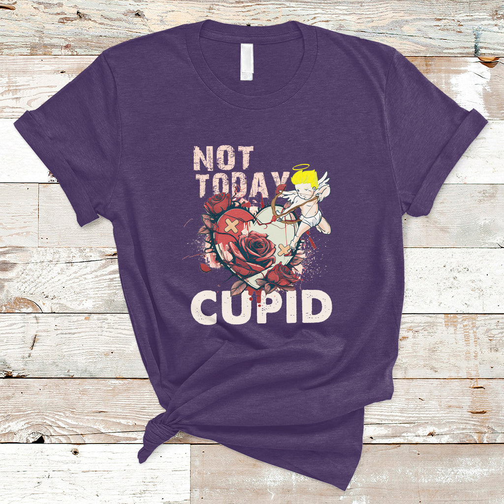 Not Today Cupid Funny Anti Valentine's Day Self-love T-Shirt - Wonder Print Shop