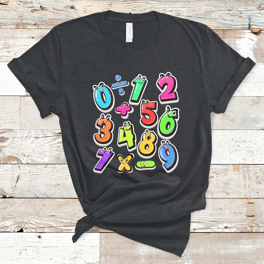 Numbers Math Calculation Symbols Number Day Math Day Numbers Costume Let's Have Fun With The Numbers T-Shirt - Wonder Print Shop