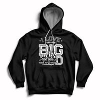 Black football lover hoodie with front 'BIG' graphic and drawstring hood