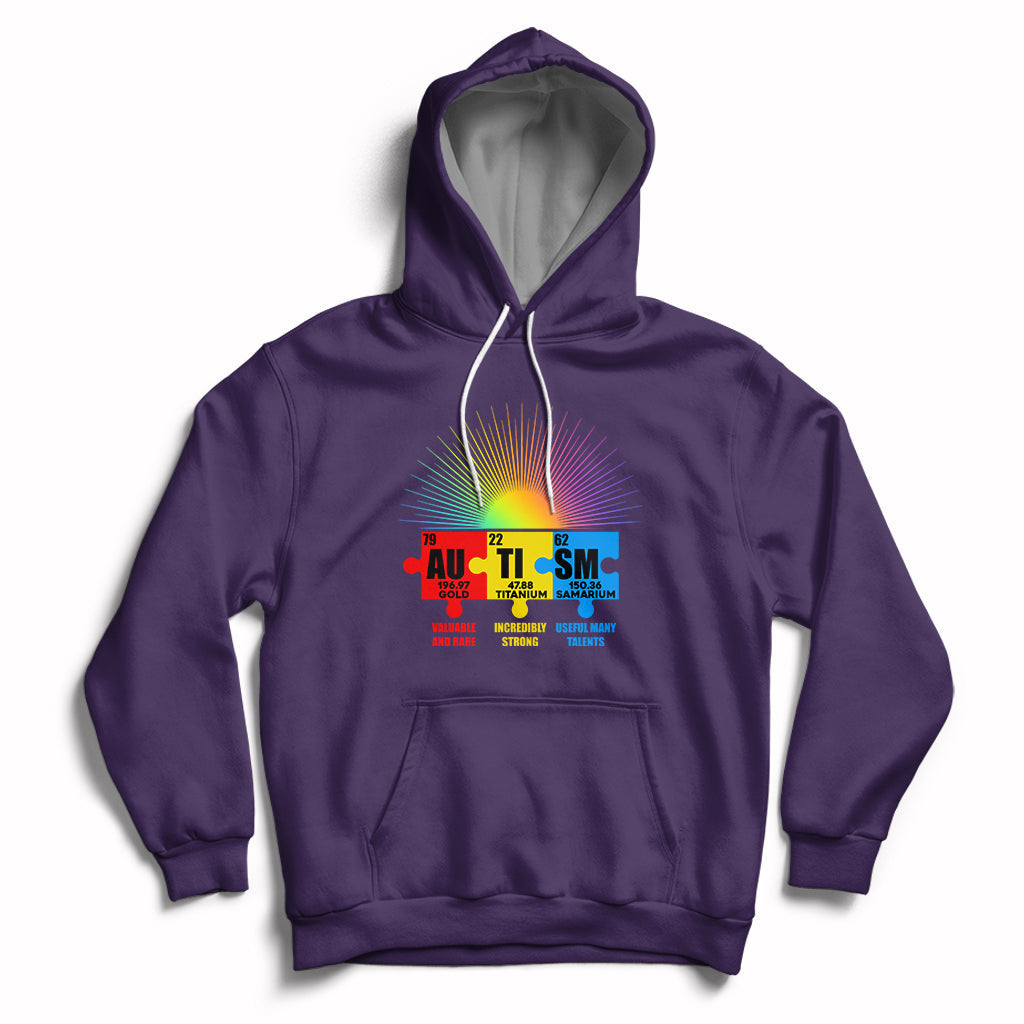 Autism Awareness Puzzle Chemical Element Autistic Support Hoodie - Wonder Print Shop