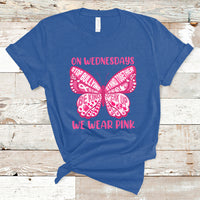 Pink Shirt Day On Wednesdays We Wear Pink Butterfly Anti Bullying T Shirt - Wonder Print Shop