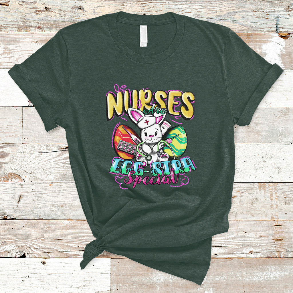 Nurses Are Egg-stra Special Easter Bunny Nursing Extra Pun T Shirt - Wonder Print Shop