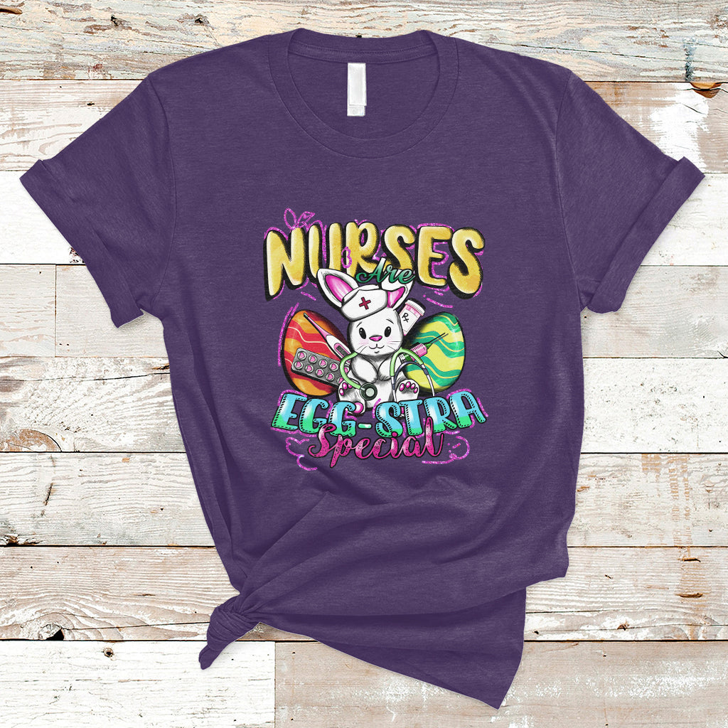 Nurses Are Egg-stra Special Easter Bunny Nursing Extra Pun T Shirt - Wonder Print Shop