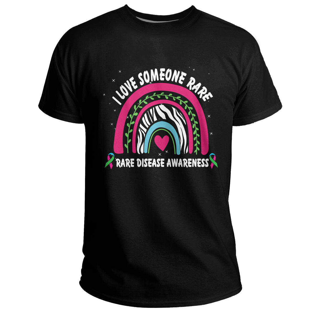 I Love Someone Rare Disease Awareness Zebra Ribbon, Awareness T Shirt - Wonder Print Shop