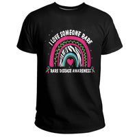 I Love Someone Rare Disease Awareness Zebra Ribbon, Awareness T Shirt - Wonder Print Shop