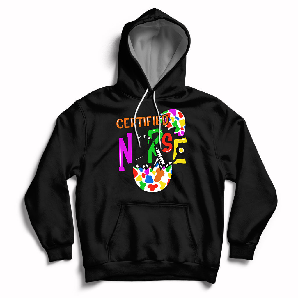 Happy Easter Certified Nurse Easter Eggs Nursing Nurse Day Hoodie - Wonder Print Shop
