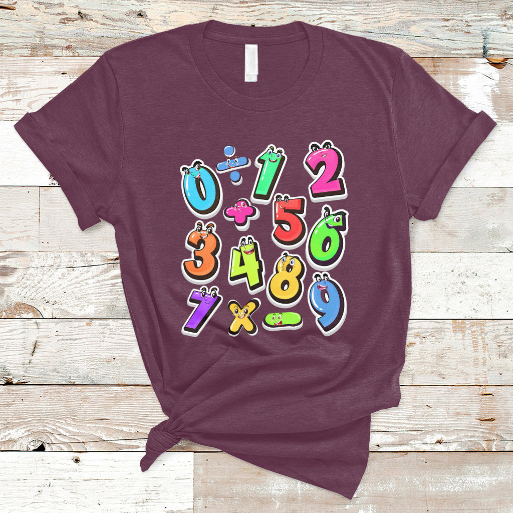 Numbers Math Calculation Symbols Number Day Math Day Numbers Costume Let's Have Fun With The Numbers T-Shirt - Wonder Print Shop