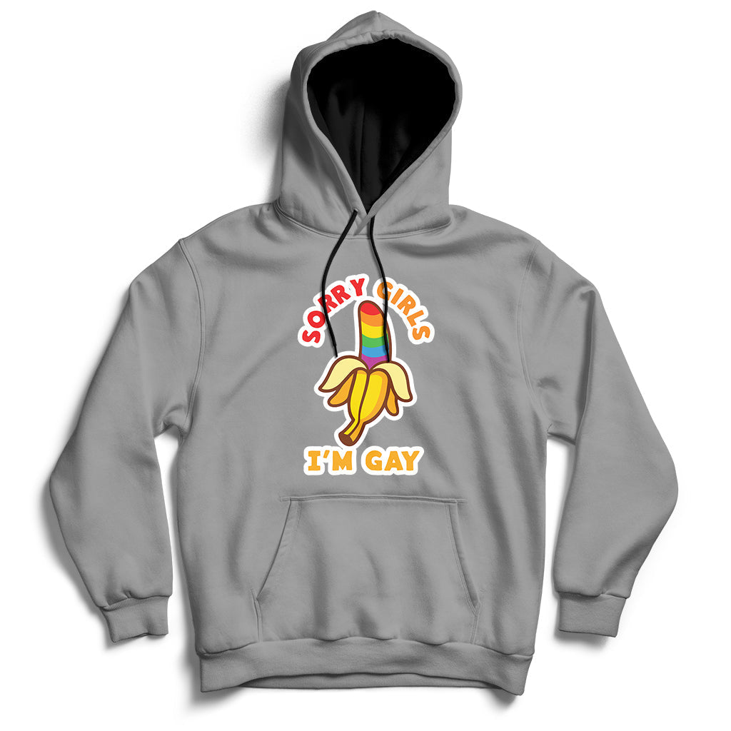 Sorry Girls I'm Gay Rainbow Banana LGBT Pride For Mens Hoodie - Wonder Print Shop