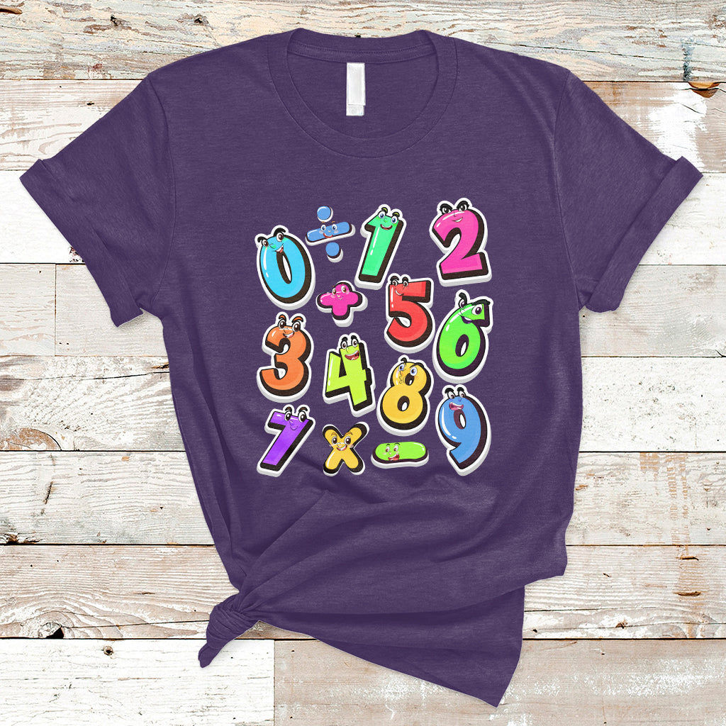 Numbers Math Calculation Symbols Number Day Math Day Numbers Costume Let's Have Fun With The Numbers T-Shirt - Wonder Print Shop
