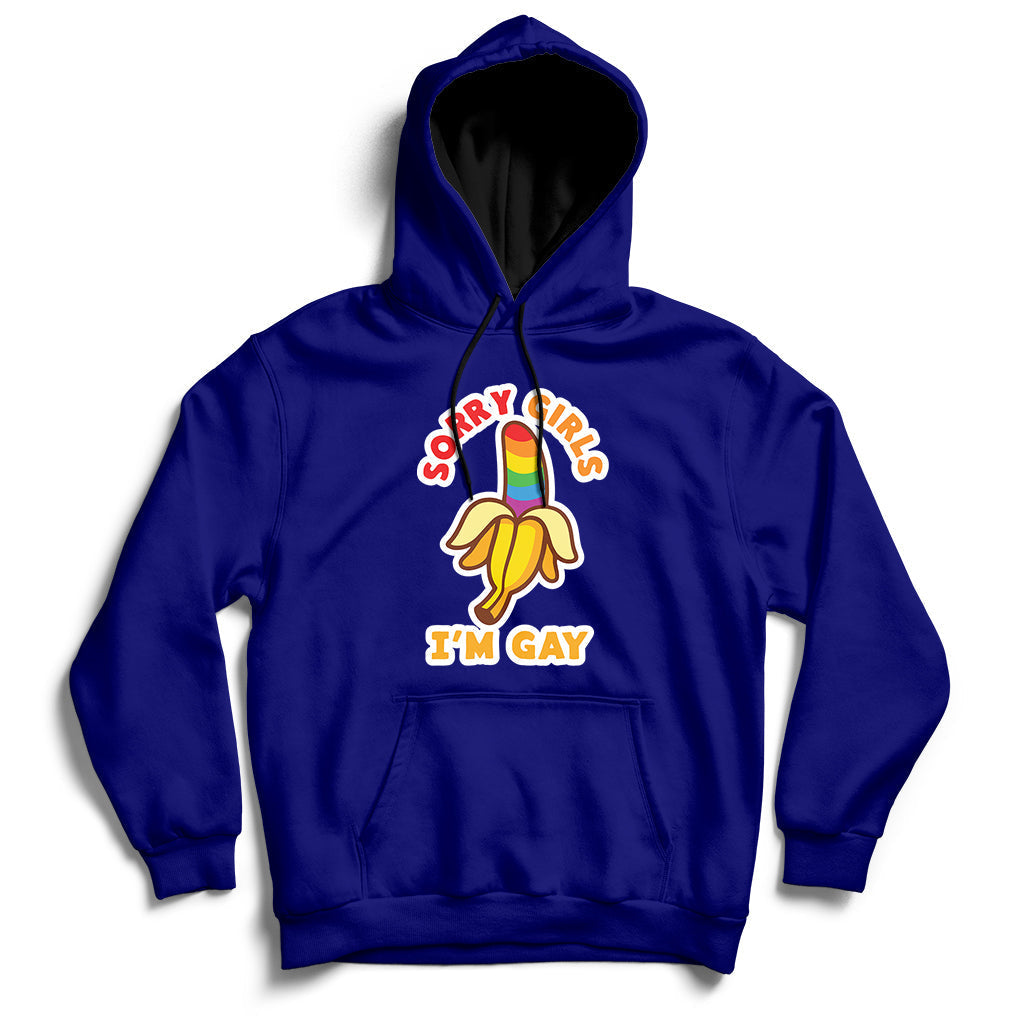 Sorry Girls I'm Gay Rainbow Banana LGBT Pride For Mens Hoodie - Wonder Print Shop