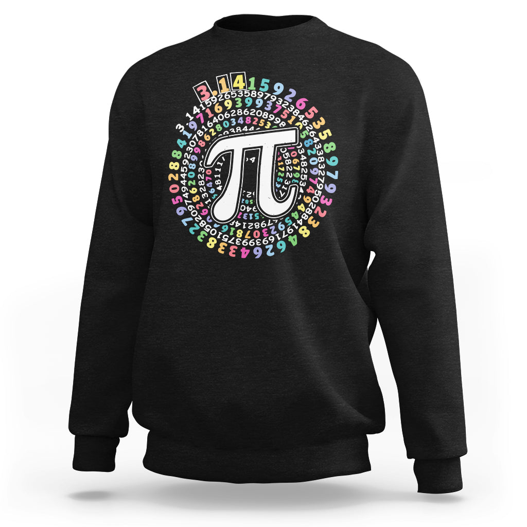 Funny Pi Day 3.14 Number Pi Circle Ratio Pi Digits Geometry Sweatshirt - Wonder Print Shop