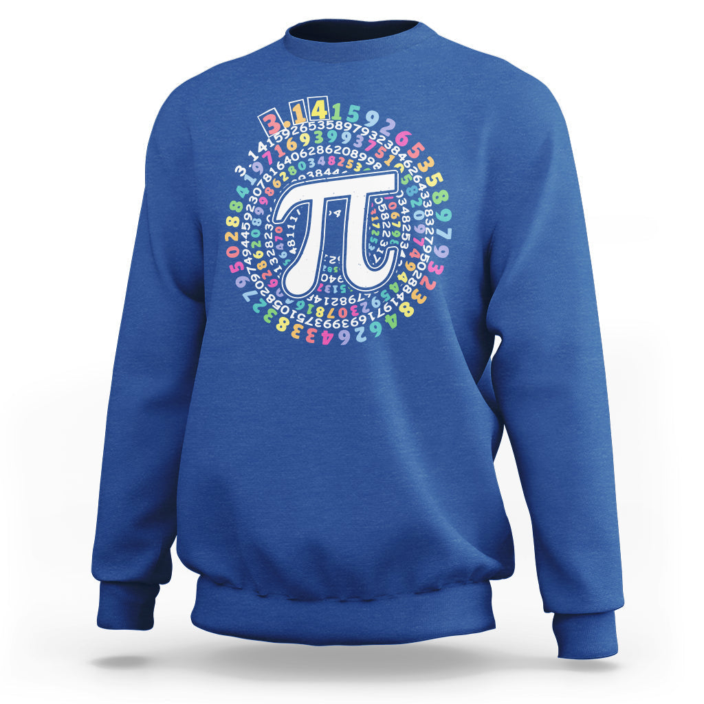 Funny Pi Day 3.14 Number Pi Circle Ratio Pi Digits Geometry Sweatshirt - Wonder Print Shop