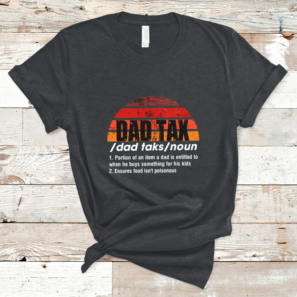 Retro Vintage Dad Tax Definition Funny Fathers Day American Flag T Shirt - Wonder Print Shop