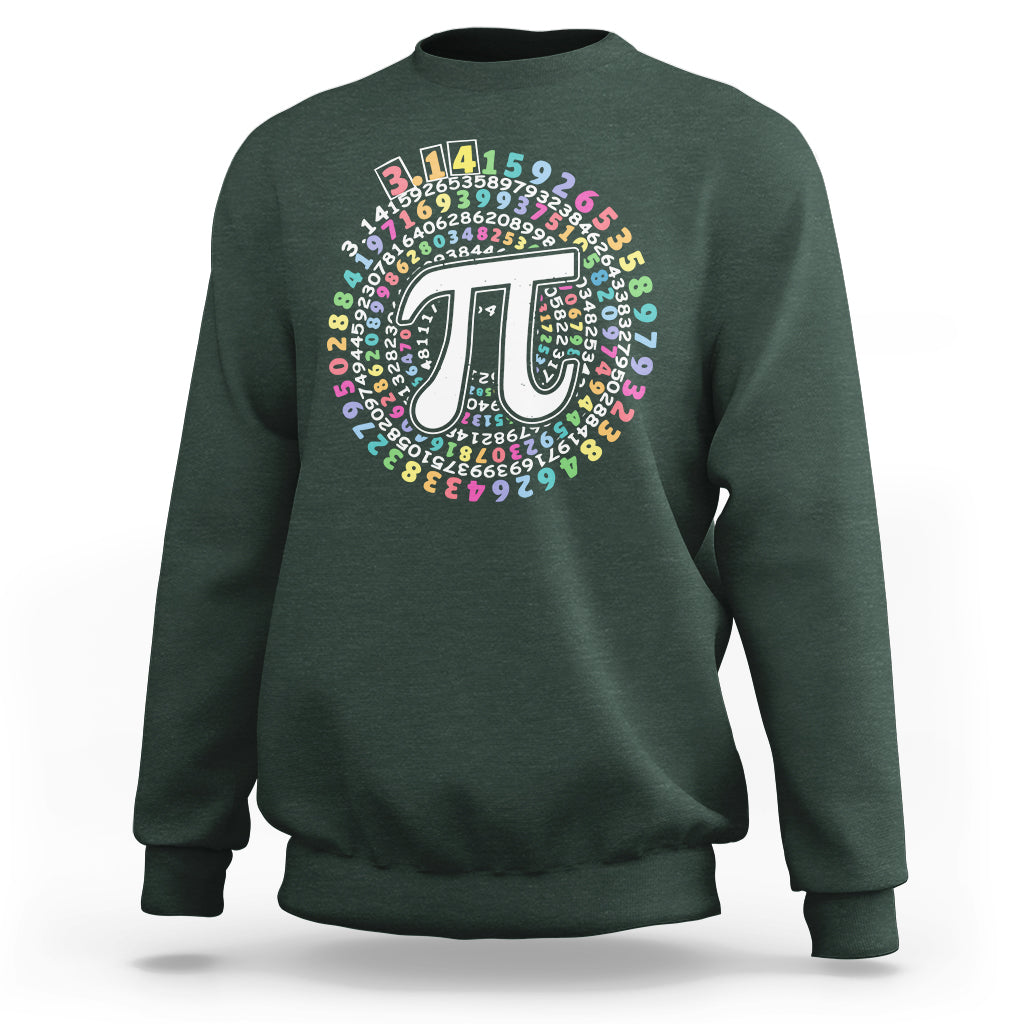 Funny Pi Day 3.14 Number Pi Circle Ratio Pi Digits Geometry Sweatshirt - Wonder Print Shop