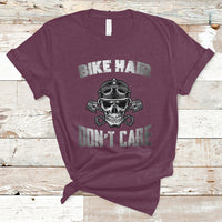 Funny Bike Hair Don't Care Bike Skull For Mens Boys T-Shirt - Wonder Print Shop