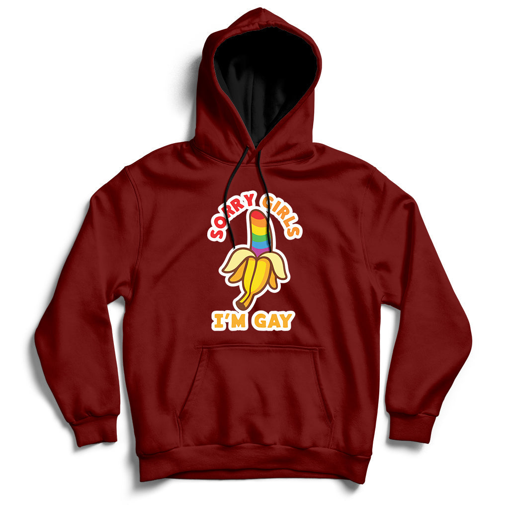 Sorry Girls I'm Gay Rainbow Banana LGBT Pride For Mens Hoodie - Wonder Print Shop