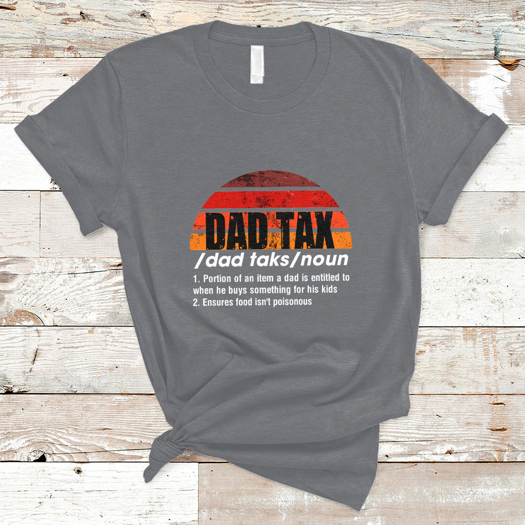 Retro Vintage Dad Tax Definition Funny Fathers Day American Flag T Shirt - Wonder Print Shop