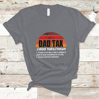 Retro Vintage Dad Tax Definition Funny Fathers Day American Flag T Shirt - Wonder Print Shop