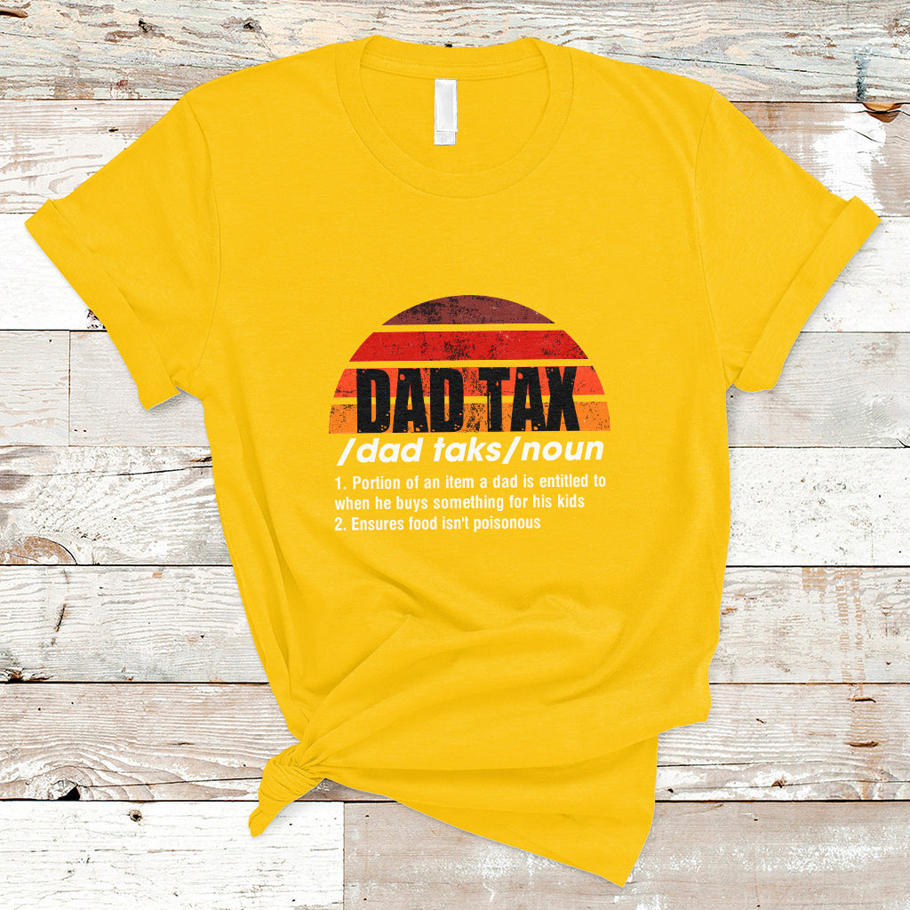 Retro Vintage Dad Tax Definition Funny Fathers Day American Flag T Shirt - Wonder Print Shop
