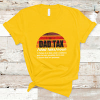 Retro Vintage Dad Tax Definition Funny Fathers Day American Flag T Shirt - Wonder Print Shop