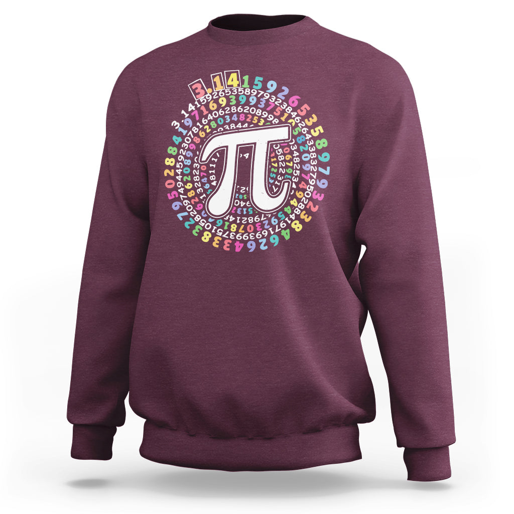 Funny Pi Day 3.14 Number Pi Circle Ratio Pi Digits Geometry Sweatshirt - Wonder Print Shop