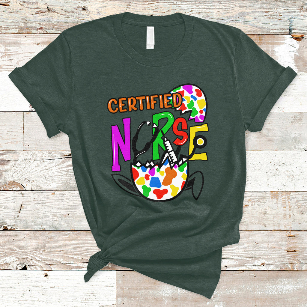 Happy Easter Certified Nurse Easter Eggs Nursing Nurse Day T Shirt - Wonder Print Shop