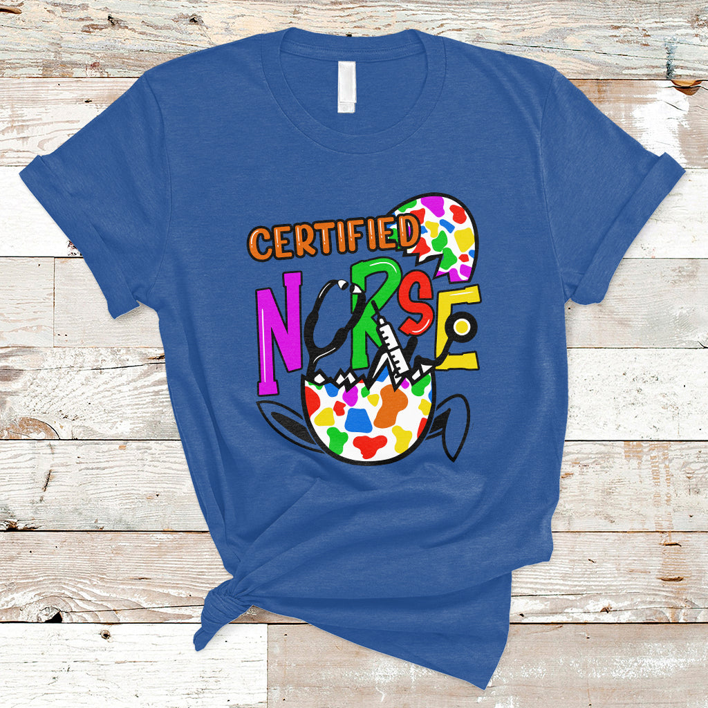 Happy Easter Certified Nurse Easter Eggs Nursing Nurse Day T Shirt - Wonder Print Shop