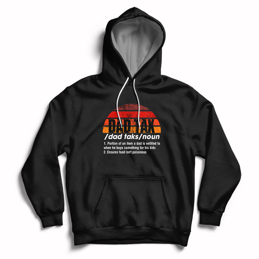 Retro Vintage Dad Tax Definition Funny Fathers Day American Flag Hoodie - Wonder Print Shop