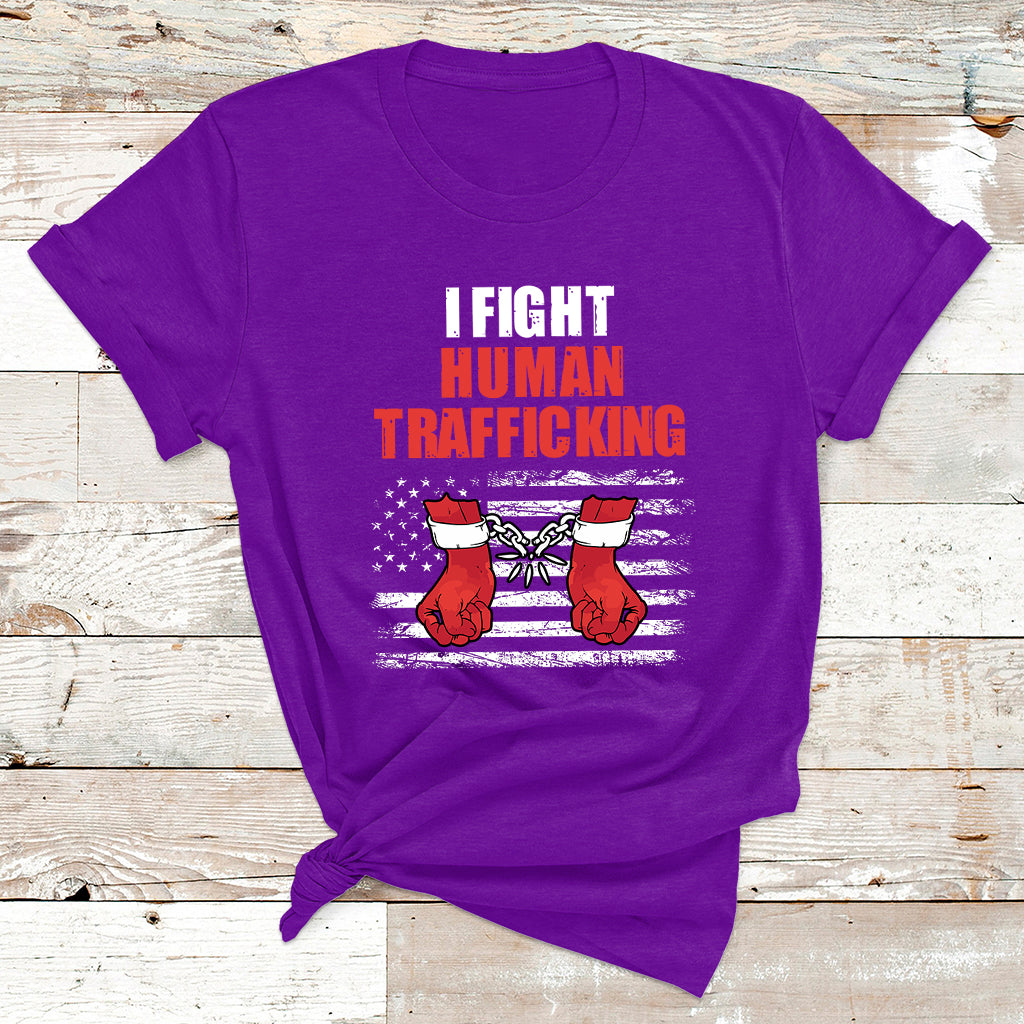 I Fight Human Trafficking End Human Trafficking Not For Sale T Shirt - Wonder Print Shop