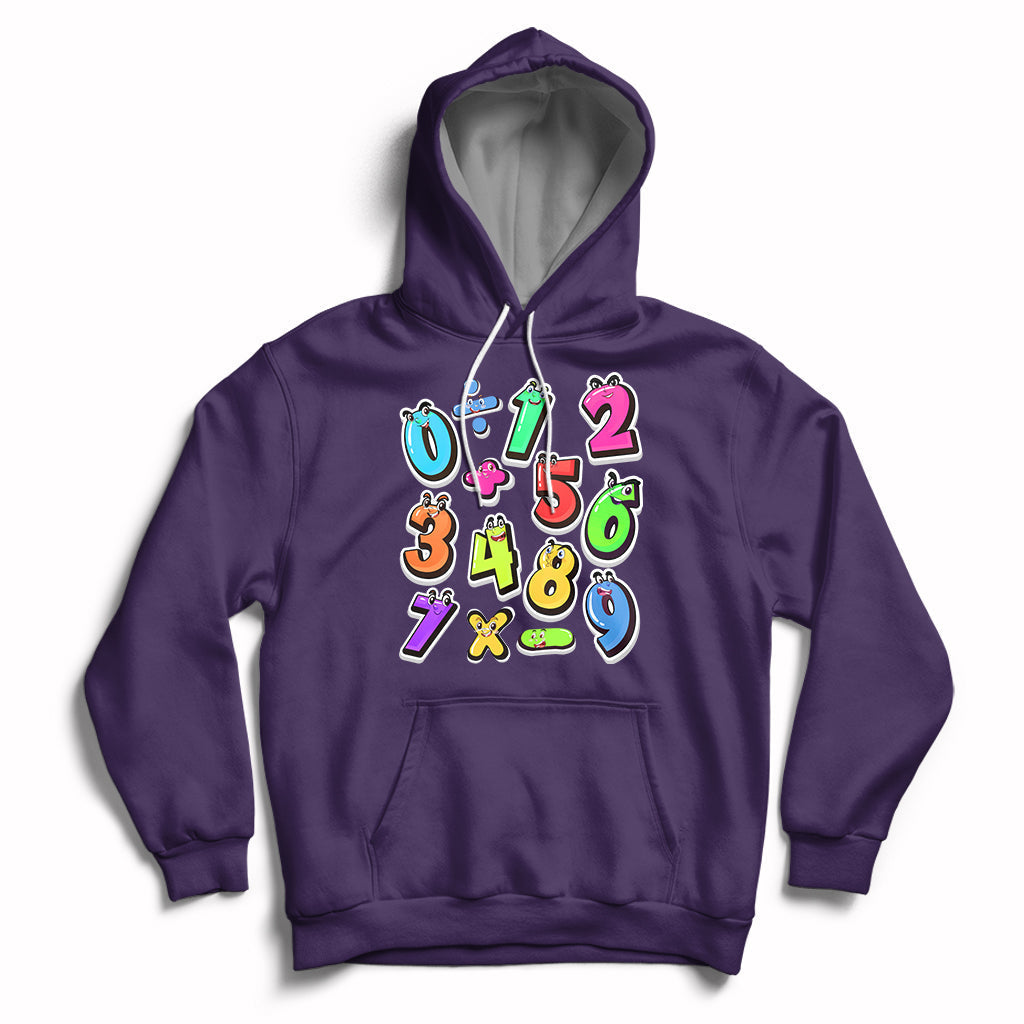 Numbers Math Calculation Symbols Number Day Math Day Numbers Costume Let's Have Fun With The Numbers Hoodie - Wonder Print Shop