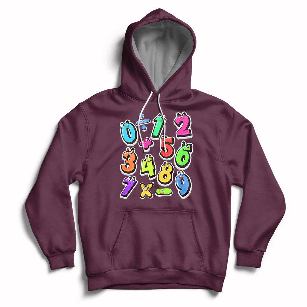 Numbers Math Calculation Symbols Number Day Math Day Numbers Costume Let's Have Fun With The Numbers Hoodie - Wonder Print Shop