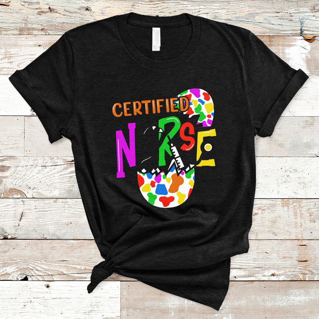 Happy Easter Certified Nurse Easter Eggs Nursing Nurse Day T Shirt - Wonder Print Shop