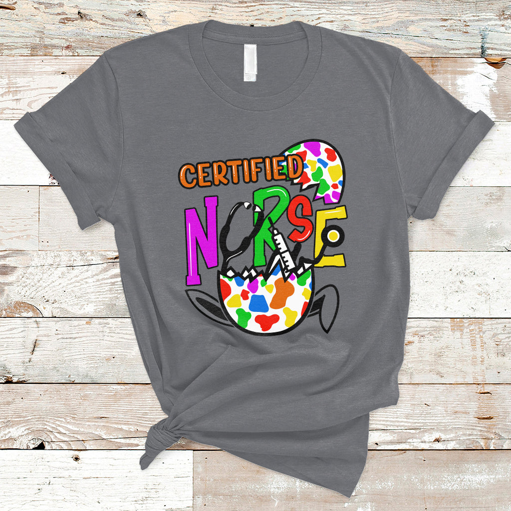 Happy Easter Certified Nurse Easter Eggs Nursing Nurse Day T Shirt - Wonder Print Shop
