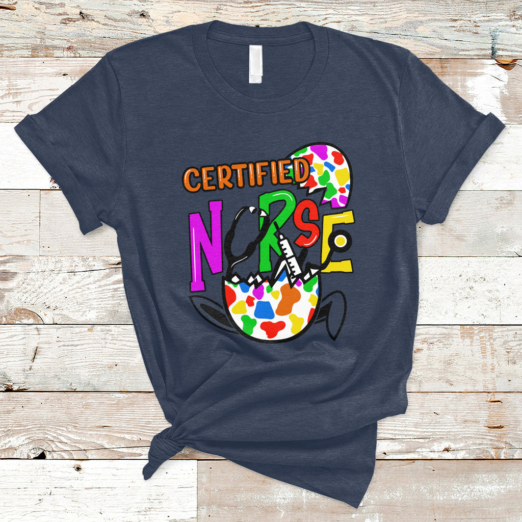 Happy Easter Certified Nurse Easter Eggs Nursing Nurse Day T Shirt - Wonder Print Shop