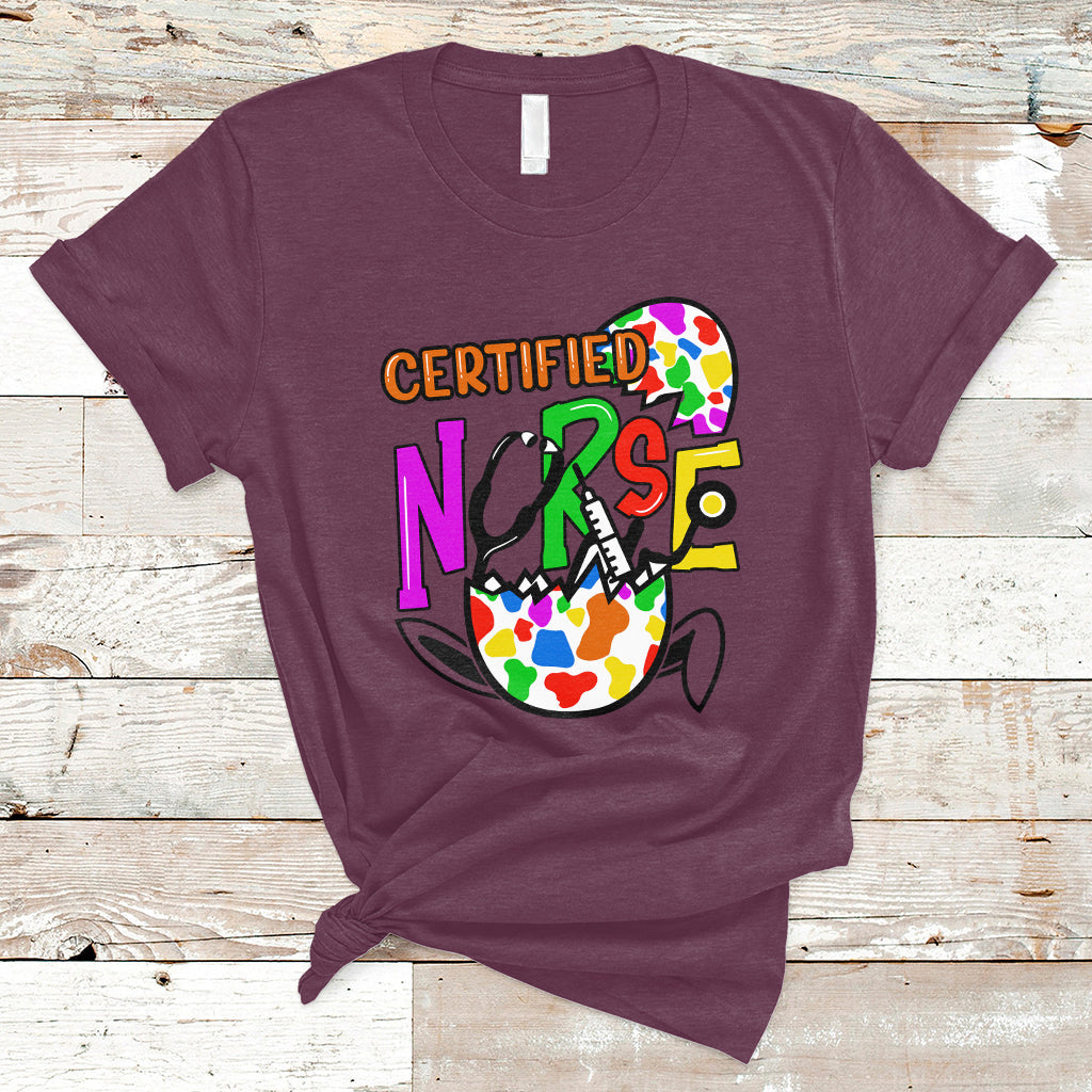 Happy Easter Certified Nurse Easter Eggs Nursing Nurse Day T Shirt - Wonder Print Shop