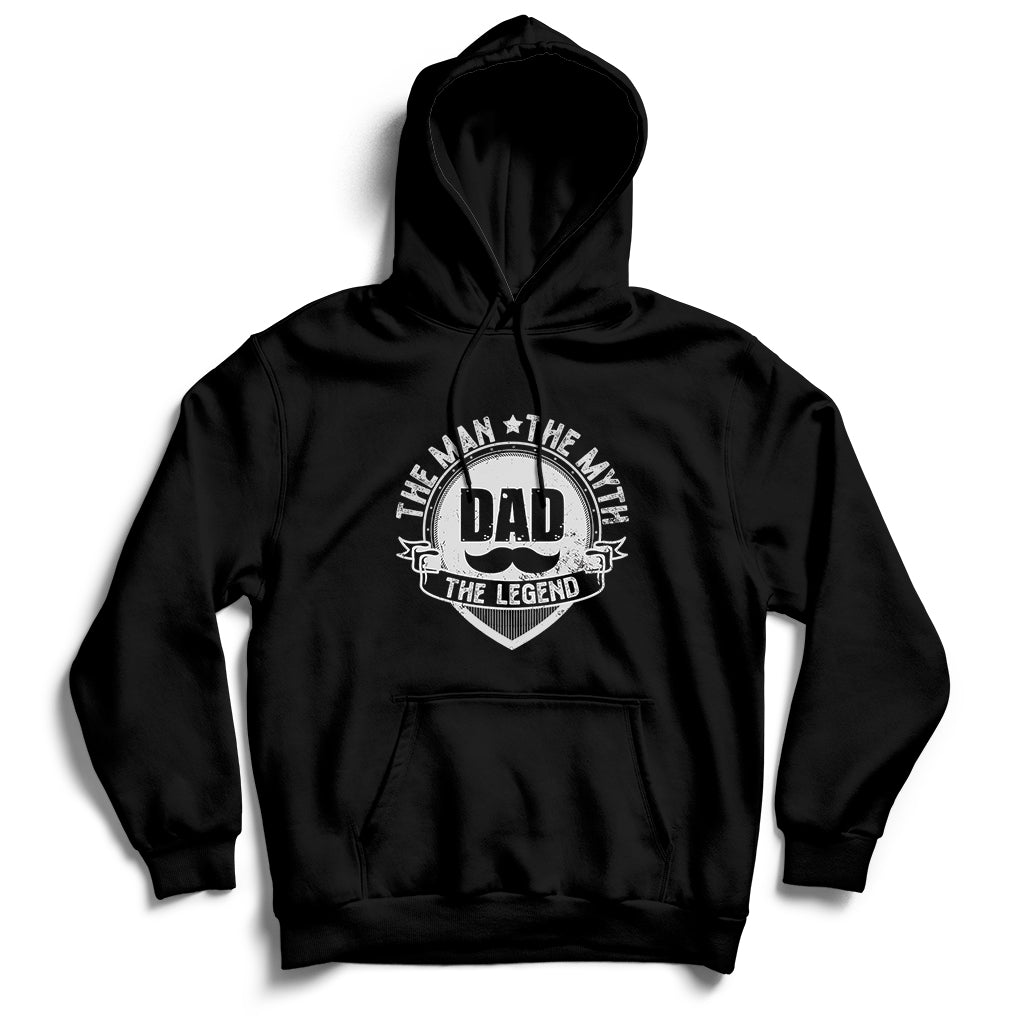 Mens Papa Fathers Day Dad The Man The Myth The Legend Hoodie - Wonder Print Shop
