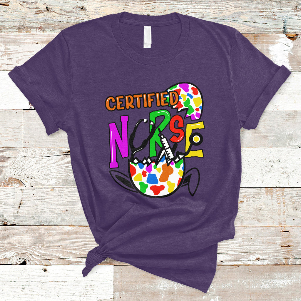 Happy Easter Certified Nurse Easter Eggs Nursing Nurse Day T Shirt - Wonder Print Shop